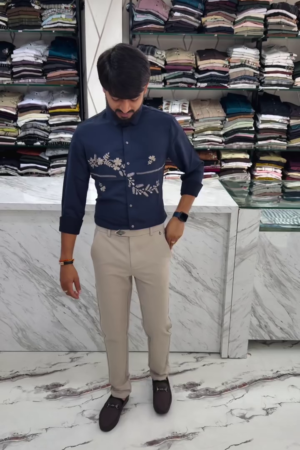 Floral Printed Spread Collar Pure Cotton Shirt