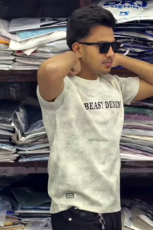 Pure Cotton Typography Printed Washed T-shirt