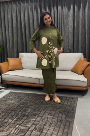 Girl's Floral Print Rayon Kurti