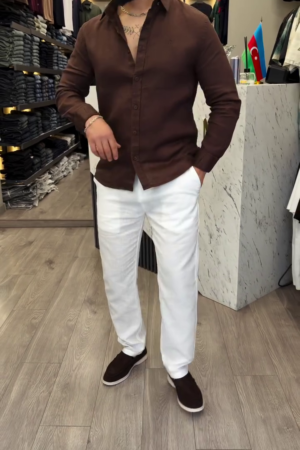 Men's Cotton Blend Slim Fit Shirt | Full Sleeve Casual wear for Men