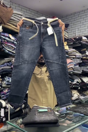 Men Blue Biker Fit Mid-Rise Clean Look Stretchable Biker Jeans