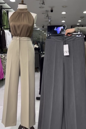 Women Smart High-Rise Easy Wash Pleated Trousers