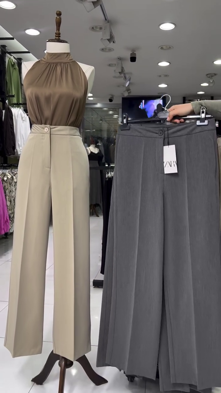 Women Smart High-Rise Easy Wash Pleated Trousers