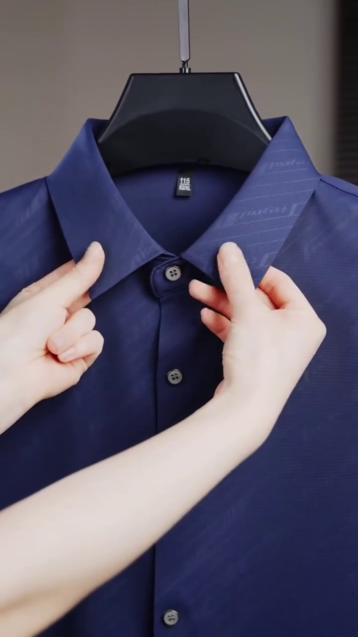 Men Navy Blue Slim Fit Casual Shirt - Image 7